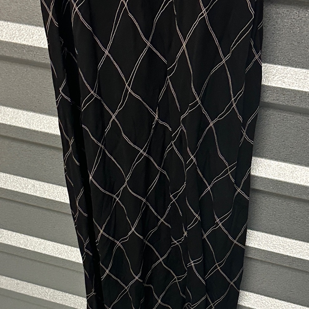 Banana Republic Black/White Maxi Dress Argyle Print Sz Small Everyday Slimmimg - Picture 5 of 7